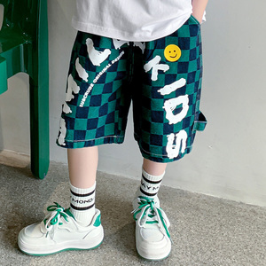 名关华商贸店淘宝夏林希同款牛仔裤子高腰宽松阔腿卷边直筒裤衣服