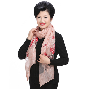 中老年纱巾丝巾