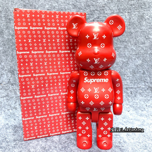 bearbrick积木熊 老花 x supreme联名 同款潮玩手办模型摆件公仔