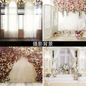 影楼婚纱摄影背景布儿童拍摄照相拍照欧式时尚现代风全家福背景纸