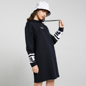 斐乐卫衣女连帽长款