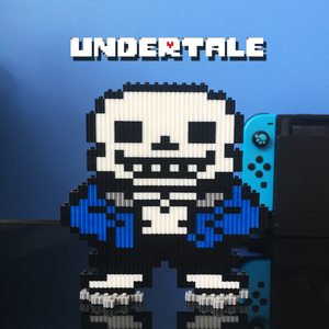 传说之下sans玩偶周边手办拼搭拼装积木玩具儿童可爱摆件礼物模型