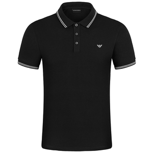 armani/阿玛尼男装短袖t恤2021新款时尚老鹰男士休闲翻领polo衫男