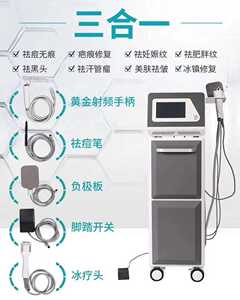 黄金微针射频3合一韩国仪冰头2019新品美容仪器美容院家用