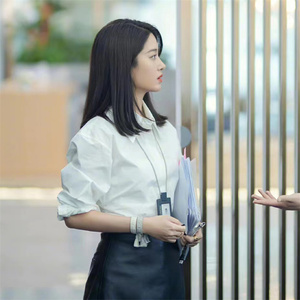 欢乐颂3杨采钰方芷衡同款衣服白色衬衫女上衣2022春秋款职业衬衣