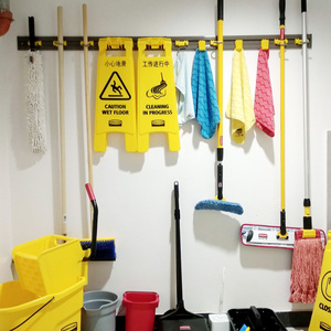 乐柏美保洁用品整理架fg199300拖把挂钩清洁挂板置物架收纳工具架