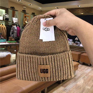 美国代购ugg帽子毛线帽秋冬男帽女帽冷帽温暖百搭潮流针织帽保暖