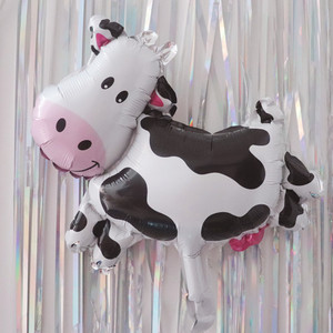 装饰布置道具玩具气球奶牛造型卡通铝箔气球小牛气球立柱路引9人付款