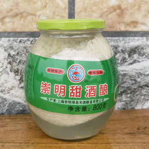 上海崇明特产甜酒酿800克瓶装香甜可口传统工即食甜酒糟