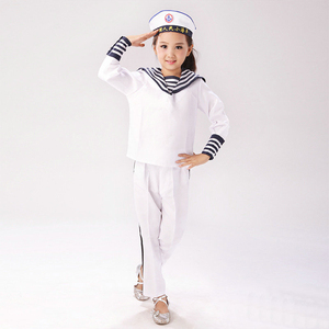 儿童演出服海军表演服成人军装海军合唱服幼儿舞蹈服小海军长短袖