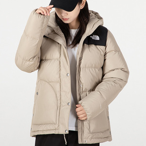 2021冬新款thenorthface北面短款羽绒服厚女700蓬防泼水连帽5az2