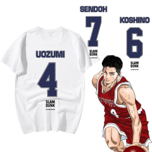 灌篮高手陵南队服7号6号仙道纯棉短袖t恤男休闲动漫篮球衣服定制