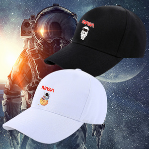 nasa联名棒球帽男宇航员太空ins超火足球帽子时尚潮流遮阳帽定制