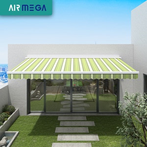 户外遮阳棚伸缩式折叠伸缩雨棚庭院阳台电动家用手摇院子遮雨篷