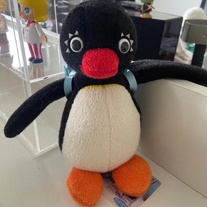 正版日本pingu企鹅家族毛绒公仔治愈玩偶企鹅妈妈背书包朋友礼物
