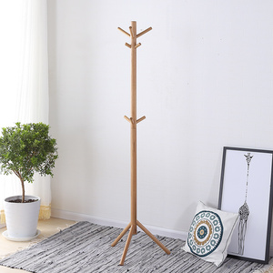 树之魂 进口白橡木挂衣架落地衣帽架子 日式简约衣服架卧室家具