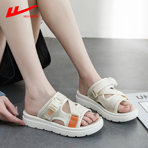 回力拖鞋女2022新款夏季仙女风白色厚底女士时尚凉拖百搭时装凉鞋
