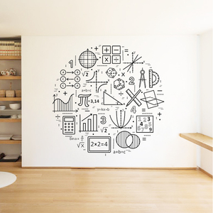 数学几何公式墙贴 创意办公室墙面布置贴纸培训机构文化墙布置贴