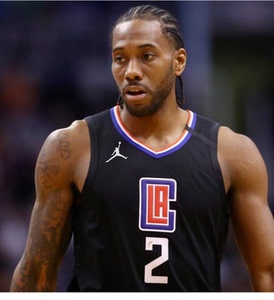 nike air jordan 洛杉矶快船队伦纳德2号黑色男子球衣 cv9480-011