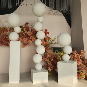新款泡沫球婚庆道具寂风系列球柱体婚礼舞台迎宾区会场布置道具