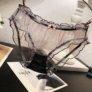 女裤头蕾丝性感透明火辣