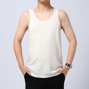 鄂尔多斯市男士羊绒背心纯色山羊绒二股筋贴身背心男式内穿内搭