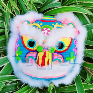 纸浆狮子头舞狮瑞兽面具材料包成品千千寻创意新春超轻粘土送教程