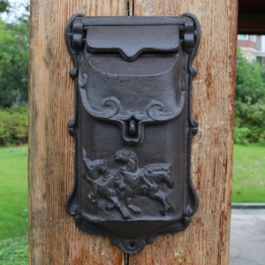 格嘉睿尔欧式铸铁工艺品复古做旧铸铁小信箱邮箱信报箱壁饰壁挂