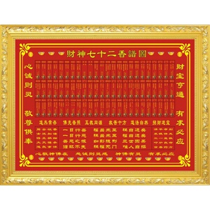 财神72香谱 香谱大全 上香图解 相纸塑封香火图0人付款5