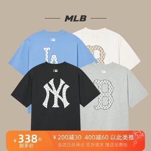 韩国专柜正品mlb短袖背后老花大标半袖男女宽松百搭t恤半袖tsm03