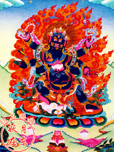 5d魔方钻石绣财神唐卡大黑天玛哈嘎拉佛像菩萨圆钻十字绣满钻石绣