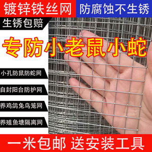 热镀锌铁丝网小孔加密防老鼠铁网格阳台防护网鸽兔笼网户外养殖网