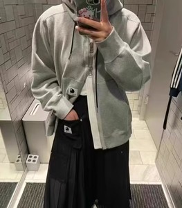 SACAI x CARHARTT 卡哈特联名可开叉LOGO工装开衫 男女连帽卫衣潮