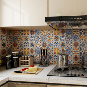 厨房防油贴纸灶台瓷砖贴防水墙纸自粘背胶创意波西米亚风装饰墙贴