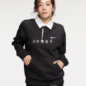 日本耐克NIKE SB 运动休闲男女同款起绒滑板上衣 POLO衫套头卫衣