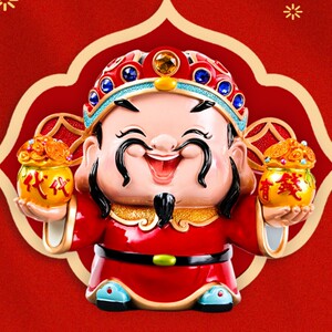 旭宜工艺淘宝财神爷摆件客厅招财进宝财源广进五路财神家用装饰品