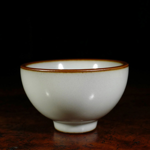 龙圣华苑 台湾刘钦莹天予窑新品春归养心杯/名家手工仿汝釉主人杯
