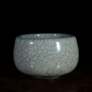 龙圣华苑 叶氏哥窑古儿精品北星 叶克伟金丝铁线传世哥窑主人茶杯