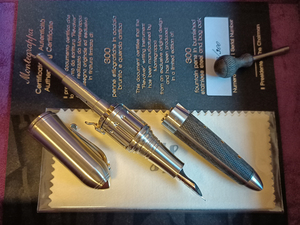 跨境直邮代购正品意大利万特佳左轮18k金尖钢笔高端收藏伴手礼