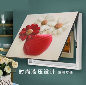 烤瓷水晶面液压翻盖上掀推拉式电表箱开关电源盒配电箱装饰遮挡画
