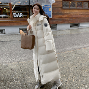 加厚加长到脚踝羽绒棉服女冬季2023新款韩版宽松超长款面包服外套