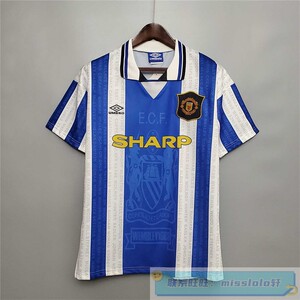 茵宝正品94-96英超曼联客场复古版球衣7号坎通纳短袖翻领足球队服