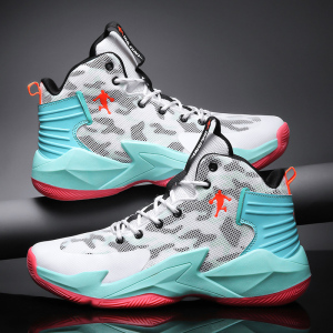 鸿星红星尔克球鞋男夏季网面透气篮球运动男鞋初中学生高帮aj潮鞋