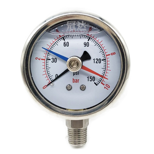 YN-60记忆三针耐震压力表记录值小值不锈钢0-10bar油压表