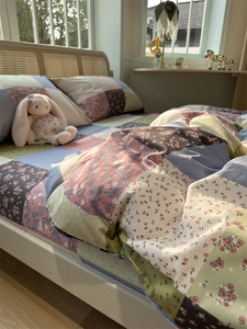 美式田园少女心小碎花床上四件套全棉1.5m1.8米纯棉宿舍被套床单