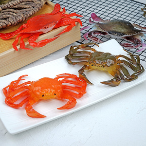 塑料仿真海鲜螃蟹模型假梭子大闸蟹麻辣小龙虾装饰摆投挂件道玩具