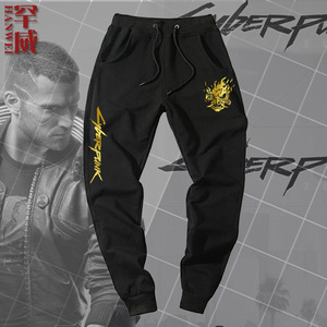 赛博朋克cyberpunk2077游戏周边小脚裤卫裤子男女休闲长裤束脚裤