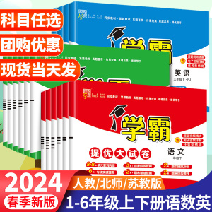 2024春小学学霸提优大试卷一年级下册二年级下四五六三年级上册语文人教数学苏教英语译林电子版同步训练期末冲刺试卷测试卷全套