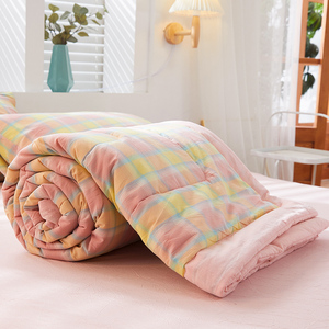 新品纯棉夏凉被100全棉可机洗薄被子春秋空调被可洗双人棉花夏被