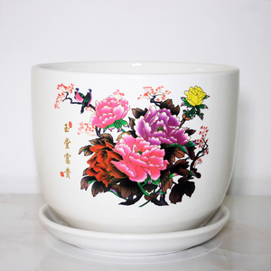 牡丹花图案花盆